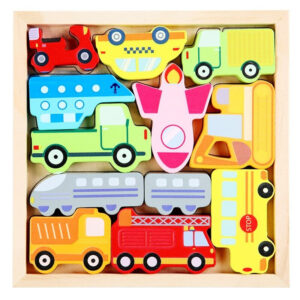 Woods™ - Wie past de vormen in de lijst? - Vormen puzzel (2+1 GRATIS) Auto | Educatief Speelgoed