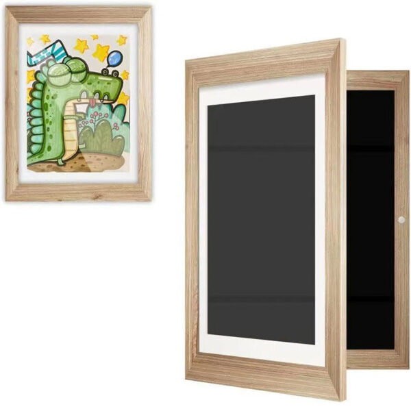 Magnetic Frame™ - Toon je creaties - Kunstlijst A4 / Bruin hout | Educatief Speelgoed - Afbeelding 1
