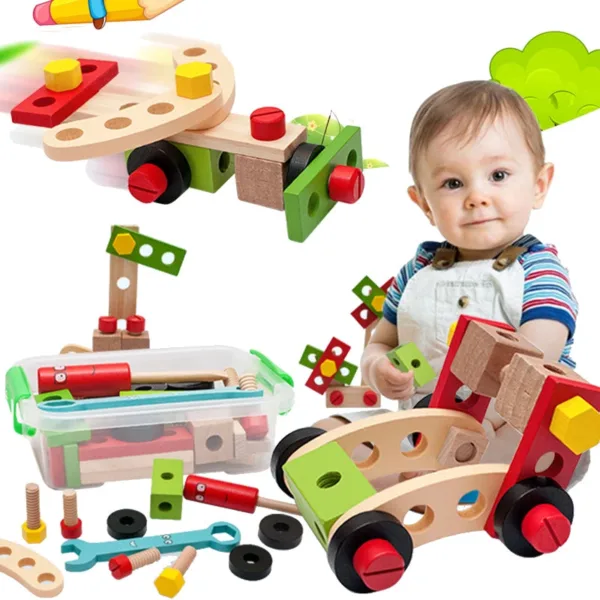 Woods™ - Doe-het-zelf - Gereedschapskist Speelset Set van 28 | Educatief Speelgoed - Afbeelding 1