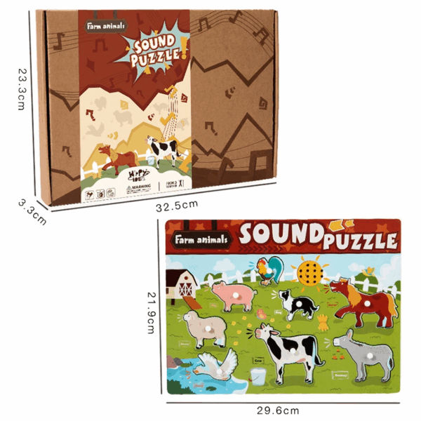 Sound Matching Game™ – Hoor&Ontdek– Educatieve Puzzel Boerderijdieren | Educatief Speelgoed - Afbeelding 1
