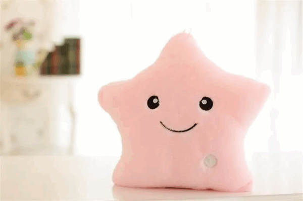 Glow Star Pillow™ – Sterrenpret in bed – Lichtgevend Knuffel kussen Roze Ster | Educatief Speelgoed - Afbeelding 1