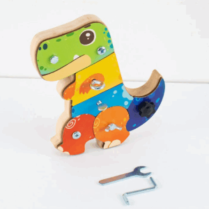 Dino Screwdriver Board™ - Draai&Ontdek - Sensorisch Speelgoed Ijzeren basis | Educatief Speelgoed