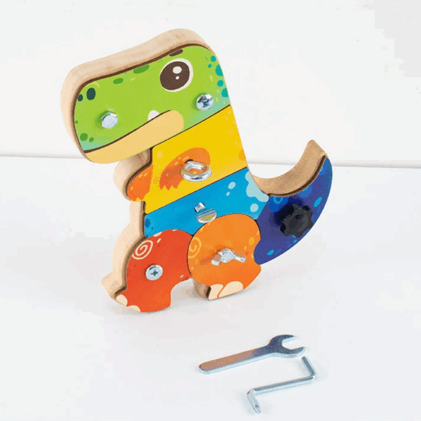 Dino Screwdriver Board™ - Draai&Ontdek - Sensorisch Speelgoed Ijzeren basis | Educatief Speelgoed - Afbeelding 1
