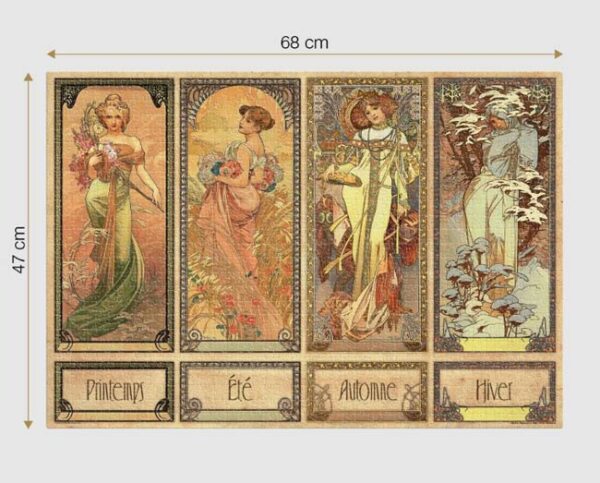 Alphonse Mucha - Seasons (1000) - Dtoys  Legpuzzel - Afbeelding 1