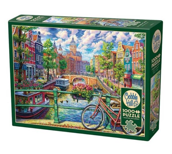 Amsterdam Canal (1000) - Cobble Hill  Legpuzzel - Afbeelding 1