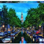 Amsterdams kanaal in de schemering (1500) - Educa  Legpuzzel