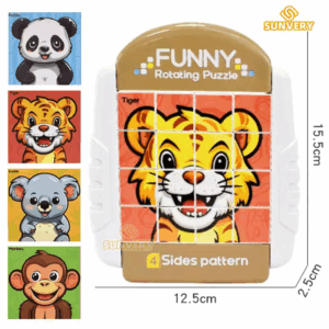 Twisty Puzzle™ - Eindeloos Puzzelplezier - Draaipuzzel Dieren 16 vlakjes | Educatief Speelgoed