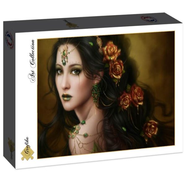 Cris Ortega - Golden Rose (1000) - Grafika  Legpuzzel - Afbeelding 1
