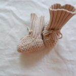 Mini Fashion™ - Warm&Stijlvol - Gebreide Babyslofjes Licht Grijs - Wit / S (0-6 maanden) | Educatief Speelgoed