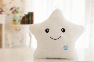 Glow Star Pillow™ – Sterrenpret in bed – Lichtgevend Knuffel kussen Witte Ster | Educatief Speelgoed