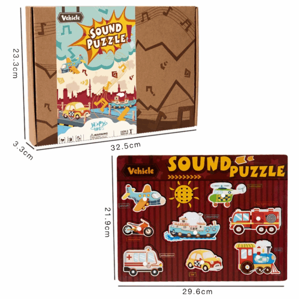 Sound Matching Game™ – Hoor&Ontdek– Educatieve Puzzel Voertuigen | Educatief Speelgoed - Afbeelding 1