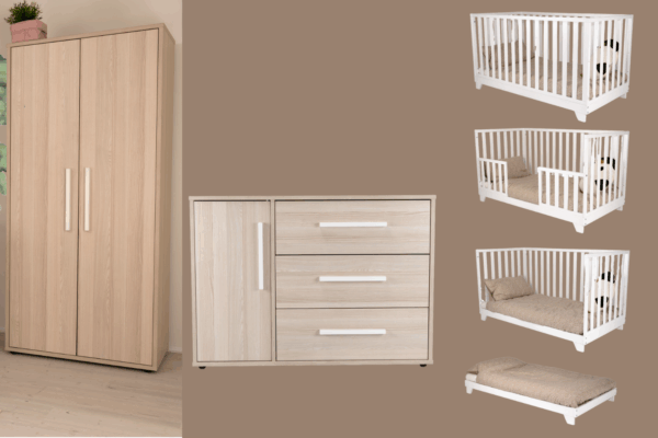 Babykamer Colorfull Home Noah XL met Meegroeiledikant Lois V2 Pure White - Afbeelding 1