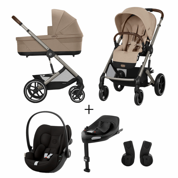Kinderwagen Cybex Balios S Lux Almond Beige/Beige + Autostoel Cloud G I-Size&Base - Afbeelding 1