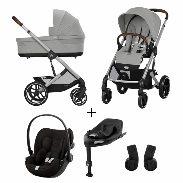 Kinderwagen Cybex Balios S Lux Stone Grey/Mid Grey + Autostoel Cloud G I-Size&Base - Afbeelding 1