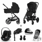 Kinderwagen Cybex Balios S Lux Moon Black/Black + Autostoel Cloud G I-Size Plus&Base + Accessoires