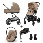 Kinderwagen Cybex Balios S Lux Almond Beige/Beige + Autostoel Cloud G I-Size Plus&Base