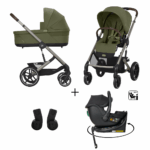 Kinderwagen Cybex Balios S Lux Moss Green/Khaki + Autostoel Jacky Pro 360° All Black&Base + GRATIS Voetenzak