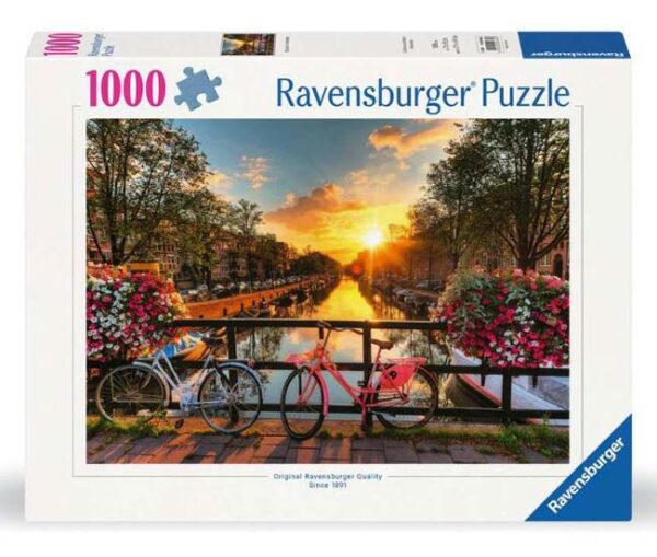 Bicycles in Amsterdam (1000) - Ravensburger  Legpuzzel - Afbeelding 1