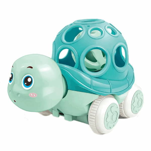Wobble Wheels™ - Vroem, Rammel&Roll - Speelgoedauto Blauwe Schildpad | Educatief Speelgoed - Afbeelding 1