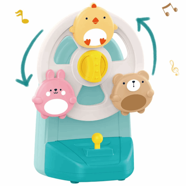 Ferris Wheel Music™ - Dierenpret Muziekdoos -  Speelgoed Dieren Reuzenrad Blauw | Educatief Speelgoed - Afbeelding 1