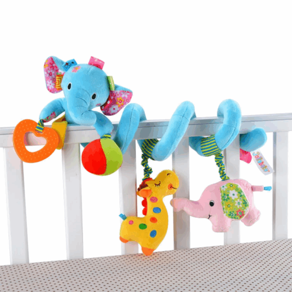 Baby Spiral Toy™ - Autostoel&Kinderwagen Speelgoed Blauwe Olifant | Educatief Speelgoed - Afbeelding 1