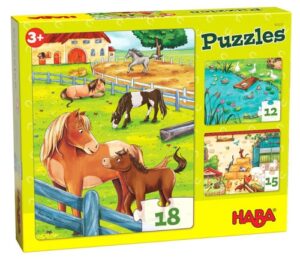 Boerderijdieren (12, 15, 18) - HABA  Legpuzzel