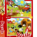 Boerderijdieren (2x 24) - Rebo  Legpuzzel