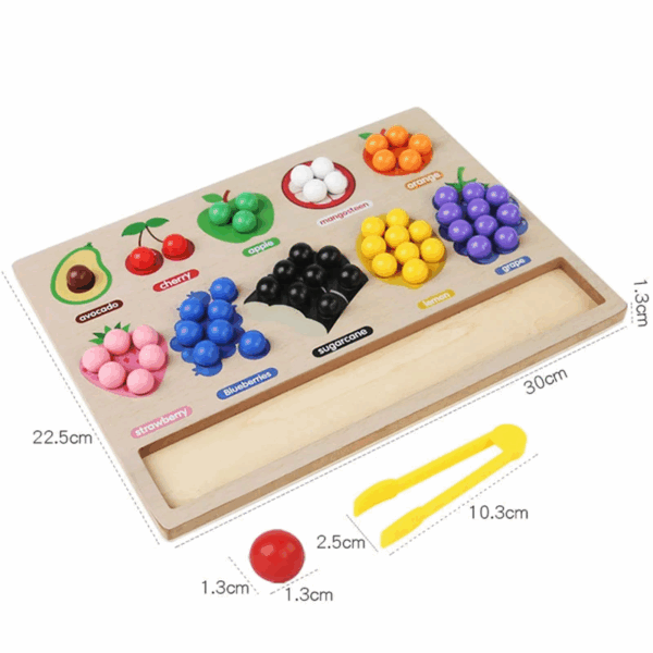 Toddler Clips™ - Fruit&Vorm Match - Sorteerspel Standaard Set | Educatief Speelgoed - Afbeelding 1