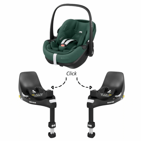 Set | Autostoel Maxi-Cosi Pebble 360 Pro2 Essential Green met 2 x Isofixbase Maxi-Cosi FamilyFix 360° - Afbeelding 1