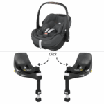 Set | Autostoel Maxi-Cosi Pebble 360 Pro2 Twillic Graphite met 2 x Isofixbase Maxi-Cosi FamilyFix 360°