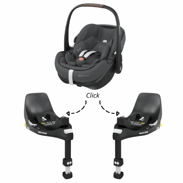 Set | Autostoel Maxi-Cosi Pebble 360 Pro2 Twillic Graphite met 2 x Isofixbase Maxi-Cosi FamilyFix 360° - Afbeelding 1