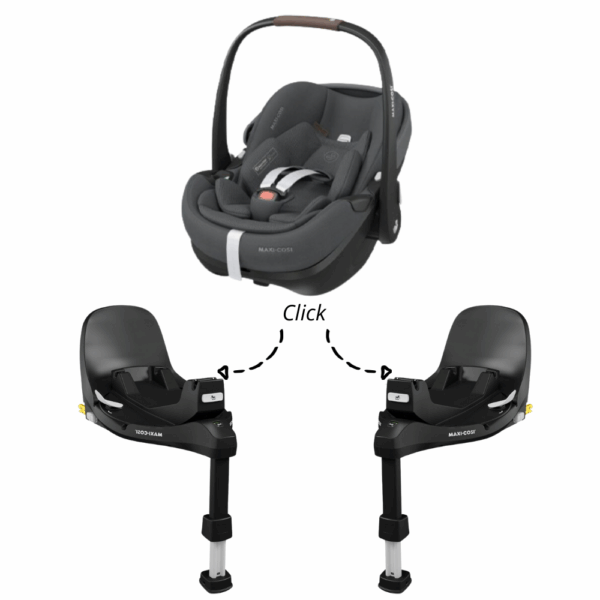 Set | Autostoel Maxi-Cosi Pebble 360 Pro2 Twillic Graphite met 2 x Isofixbase Maxi-Cosi Familyfix Pro 360 Slidetech - Afbeelding 1
