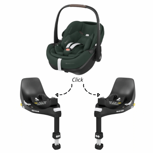 Set | Autostoel Maxi-Cosi Pebble 360 Pro2 Twillic Green met 2 x Isofixbase Maxi-Cosi FamilyFix 360° - Afbeelding 1