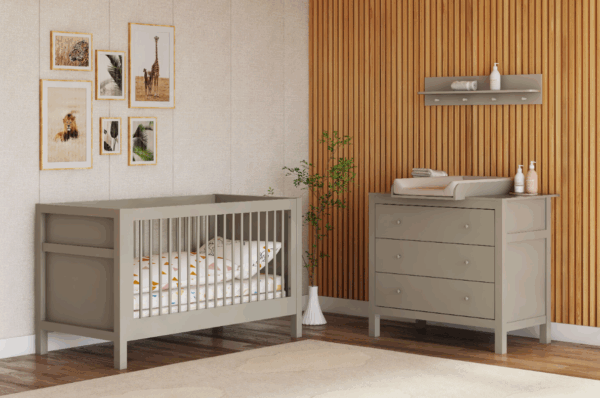 Babykamer Stanton (Meegroeiledikant + Commode) - Afbeelding 1