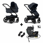 Kinderwagen Joolz Geo³ Dark Navy Blue + Autostoel Jacky Pro 360° All Black&Base&Adapterset