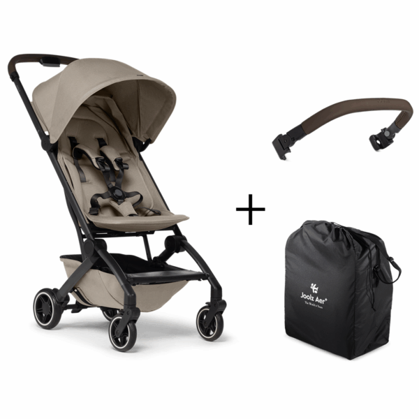 Buggy Joolz Aer +Plus Sandy Taupe + Veiligheidsbeugel en Reistas - Afbeelding 1