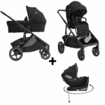 Kinderwagen Joie Signature Versiti Eclipse met Autostoel Joy Glide 360° All Black&Base
