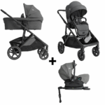 Kinderwagen Joie Signature Versiti Ebony met Autostoel i-Level I-Size Ebony&Base
