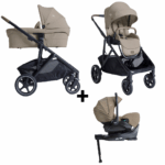 Kinderwagen Joie Signature Versiti Sandstone met Autostoel i-Level I-Size Sandstone&Base