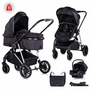 Kinderwagen Chipolino Aura Blackberry + Autostoel Chipolino Aura Blackberry Met Base