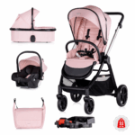 Kinderwagen Chipolino Marbella 3-in-1 Pink Marshmallow + Isofix Base