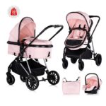 Kinderwagen Chipolino Aura 2-in-1 Pink Marshmallow + Autostoel Chipolino Aura Pink Marshmallow