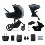 Kinderwagen Kinderkraft Prime2 PRO 3-in1 Venezian Black Incl. Autostoel, Luiertas&Base