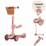 Set | Step + Helm Lionelo 2-in-1 Franky Pink Rose