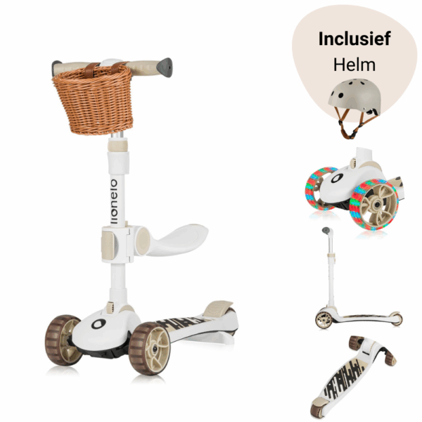 Set | Step + Helm Lionelo 2-in-1 Franky Beige Sand - Afbeelding 1