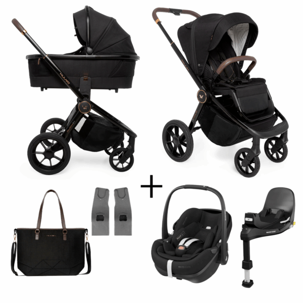 Kinderwagen Muuvo 2-in-1 Quick SE2 Set Sunset Black + Autostoel Pebble 360 Pro2 en Slide Tech Base - Afbeelding 1