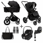 Kinderwagen Muuvo 2-in-1 Quick SE2 Set Chromium Black + Autostoel Pebble 360 Pro2 en Slide Tech Base