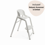 Set Compleet | Kinderstoel Bugaboo Giraffe White + Babyset&Kussenset + Eetblad