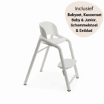 Set Ultimate | Kinderstoel Bugaboo Giraffe White + Babyset&Kussenset&Schommelstoel + Eetblad