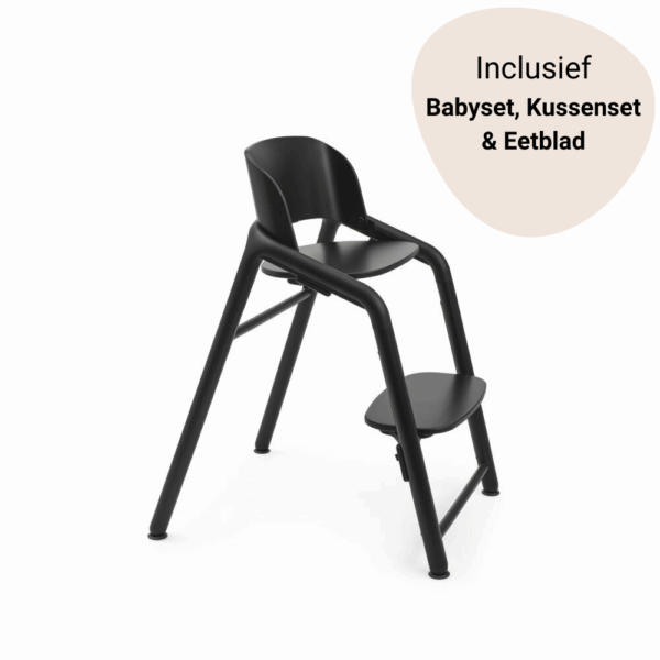 Set Compleet | Kinderstoel Bugaboo Giraffe Black + Babyset&Kussenset + Eetblad - Afbeelding 1
